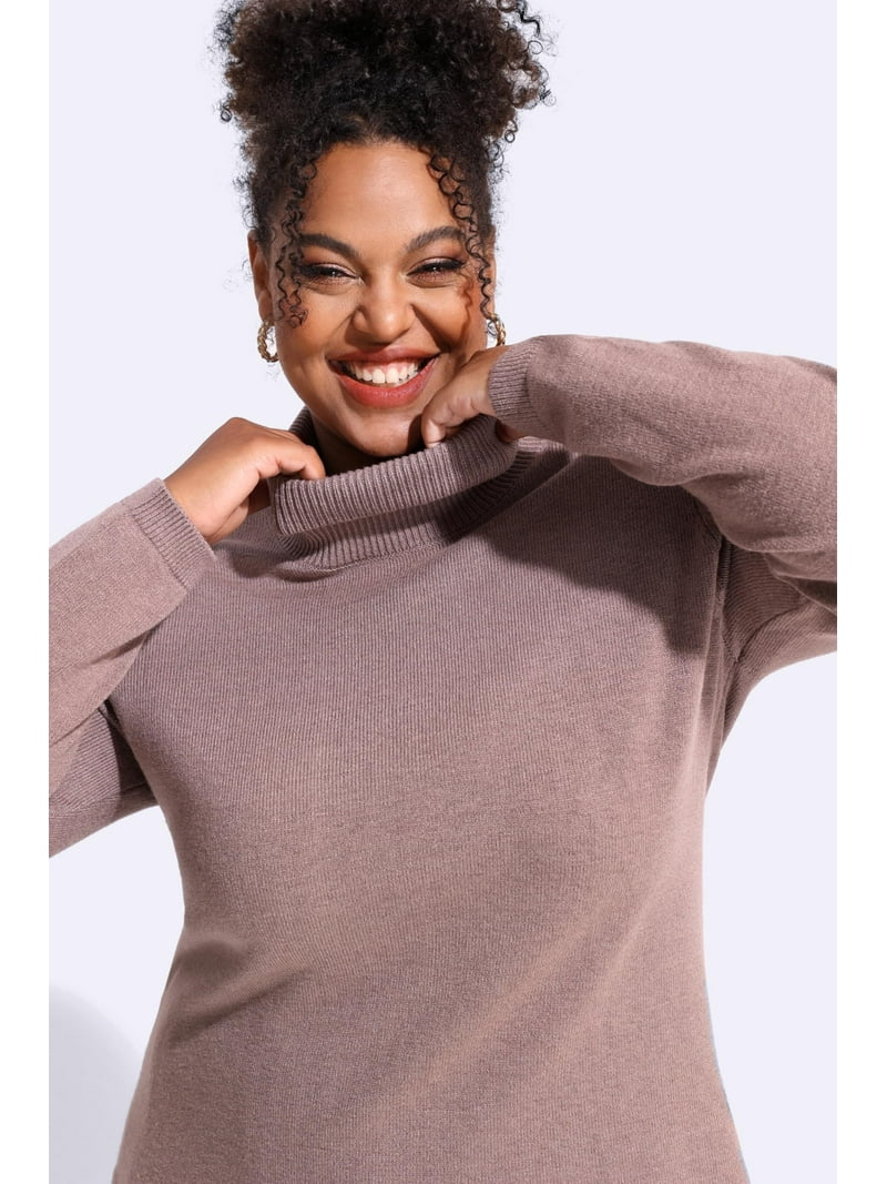TIYOMI Plus Size Women's Mauve Sweater Knitted Long Sleeve 2X Tops
