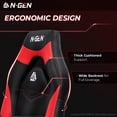 thumbnail image 4 of N-GEN Video Gaming Chair Ergonomic Computer Desk Office Chair with Lumbar Support Adjustable Height Swivel Wheels Flip-Up Arms PU Leather Home and Office (Red), 4 of 6