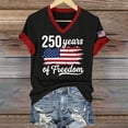 thumbnail image 6 of MEICHEN Usa 250th Anniversary Graphic Tee for Women Print V Neck T Shirt Casual Soft Short Sleeve Patriotic Top, 6 of 6