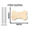 thumbnail image 2 of Unfinished Wood Thick Bone Shape - Craft - up to 46" DIY 24" / 1/2", 2 of 3