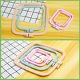 thumbnail image 6 of 4/5Pcs Square Embroidery Hoops with 16 Needles Assorted Color Embroidery Hoop Frame Different Size Embroidery Hoop Set Plastic Embroidery Frames Easy to Use Sewing Hoops for Embroidery Crafts, 6 of 6