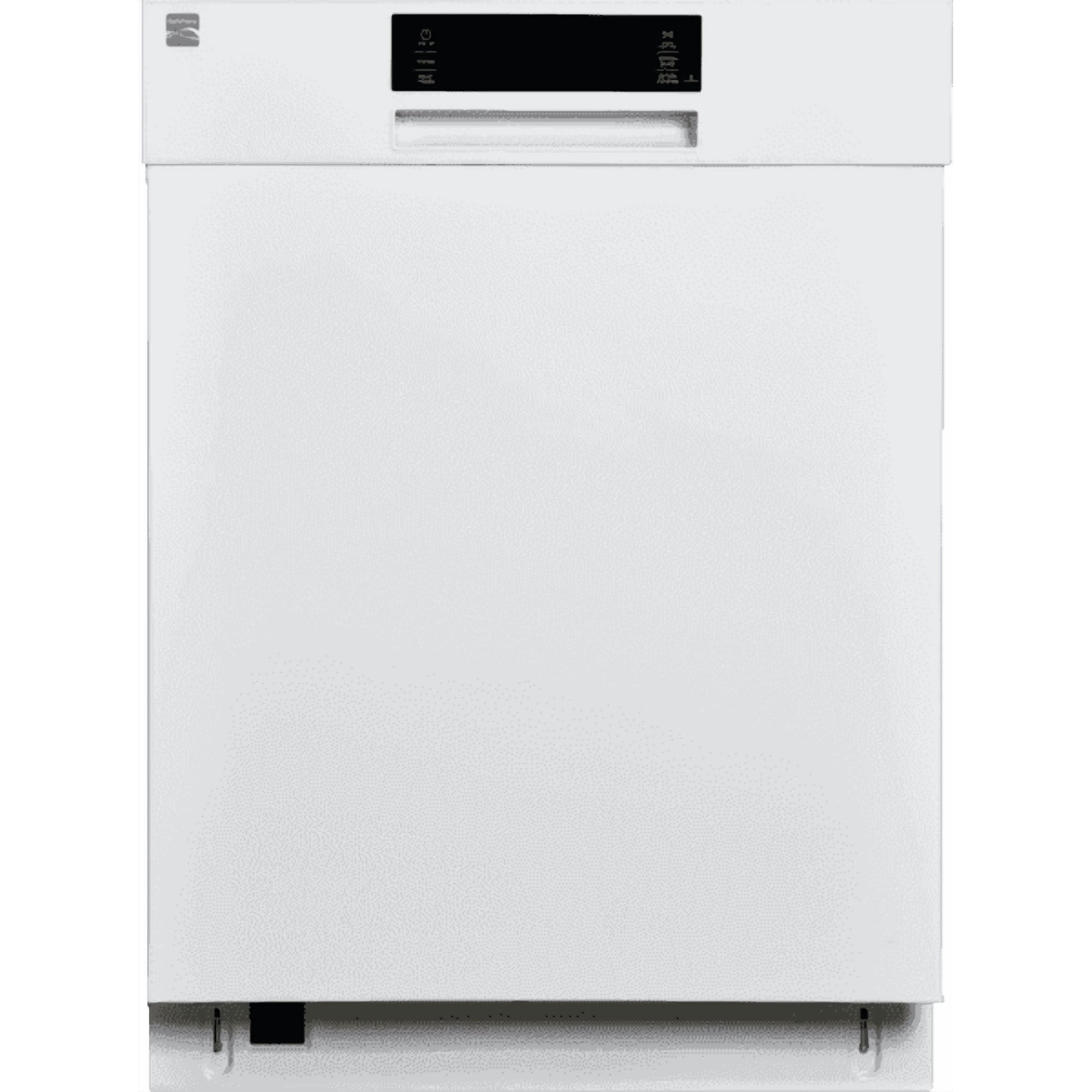 Kenmore 24” Built-In-Dishwasher w/ 3rd Rack & Turbo Dry-White Pocket handle