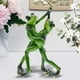 thumbnail image 3 of Figuras de ranas bailando, estatuas, esculturas de rana, adornos, animales coleccionables. 21cm, 3 of 9