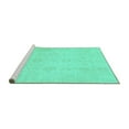 thumbnail image 2 of Ahgly Company Machine Washable Indoor Rectangle Oriental Turquoise Blue Traditional Area Rugs, 5' x 7', 2 of 4