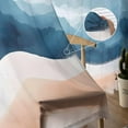 thumbnail image 5 of Blue Coastal Sheer Curtains 72 Inches Long 2 Panels Set, Window Sheer Curtains for Living Room/Bedroom, Summer Beach Nautical Beige Oil Painted Light Filtering Rod Pocket Curtain 52'' x 72'' x 2, 5 of 7