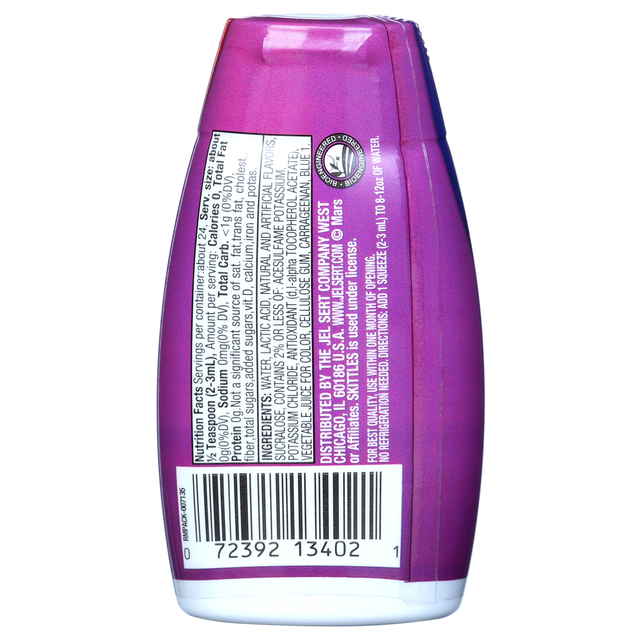 (4 pack) Skittles Sugar-Free On-The-Go Liquid Water Enhancer Juice Drink Mix, Wild Berry, 24 Servings, 1.62 fl oz