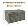 thumbnail image 4 of Tappio 200-Gallon Deck Box, Lockable Outdoor PE Rattan Storage Box with Hydraulic Rod and Waterproof Bag, Outdoor Container Deck Bin for for Pool Tools, Outdoor Equipments and Garden Tools, 4 of 9