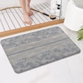 thumbnail image 4 of Blue Geometric Chevron Dot Pattern Bathroom Rugs Mat,Non Slip Microfiber Bathroom Rug,Rubber Backing,Soft Bathroom Mats for Bathroom Floor,Tub and Shower,17x27in(43x68cm), 4 of 5