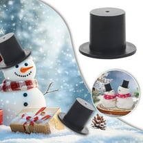 1 Black Christmas Top Hat, Diy Decorative Hat, Suitable for Snowman Christmas Party Decoration Crafts.