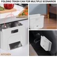 thumbnail image 6 of Hanging Trash Can for Kitchen Cabinet Door Folding Waste Bin Portable Collapsible Garbage Can Plastic for Kitchen Bathroom Living Room Car Outdoor Travel (Brown), 6 of 13