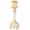 thumbnail image 3 of Portavelas, Portavelas Romántico, Compatible Con La Mayoría De Las Velas De Cono, Tienda De Comestibles Para Dormitorio, Comedor, Regalos, Sala De Estar ANGGREK Oro Blanco, 3 of 8