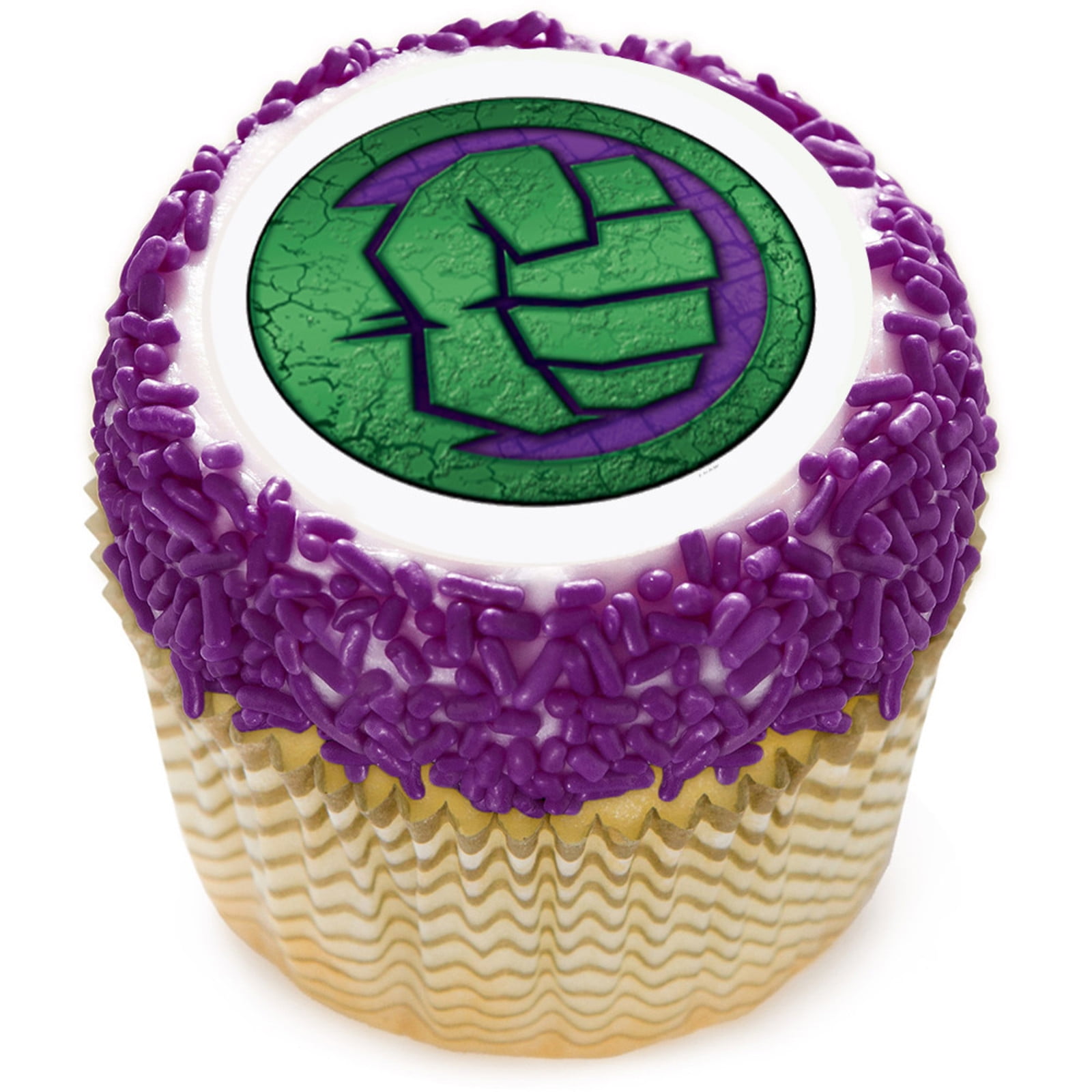Marvel's Avengers Hulk 2" Edible Cupcake Topper (12 Images) Walmart