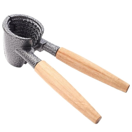 

1Pc Aluminum Alloy Walnut Shell Hazelnut Pecan Opener with Wooden Handle