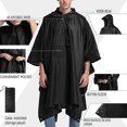 thumbnail image 3 of Poncho Style Militaire Multi-Usage Rip Stop Camouflage Imperméable pour Activités Extérieures, 3 of 5