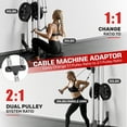 thumbnail image 3 of Mitonos  Cable Crossover Machine,Wall Mount Cable Station with Adjustable 18 Positions  Dual Pulley System,Lat Pull Down Machine  with 400LBS Weight Stack for Home Gym Fitness, 3 of 9
