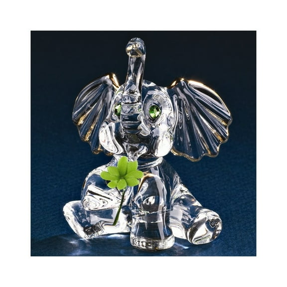 Good Luck Elephant Glass Figurine