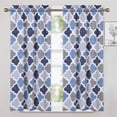 thumbnail image 2 of Danolaps Small Window Curtains for Bathroom,Tier Curtains Geometric Pattern Short Bathroom Window Curtain, Cotton Blend Trellis Design Half Window Kitchen Cafe Curtains, 2 of 7