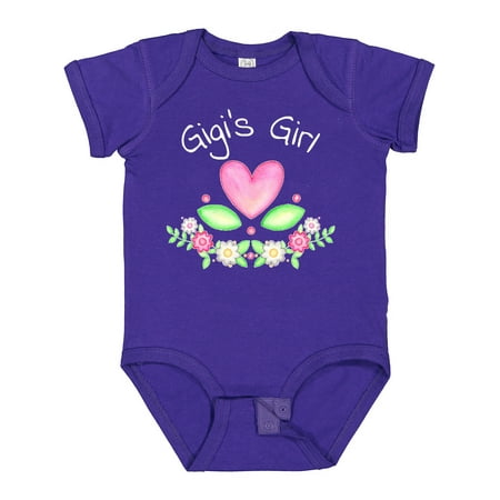 

Inktastic Gigi s Girl- Heart Flowers Gift Baby Girl Bodysuit