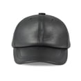 thumbnail image 1 of Genuine Real Leather Men's Caps Hats New Style Baseball Cap Hat One Size With 3 Colors, 1 of 6