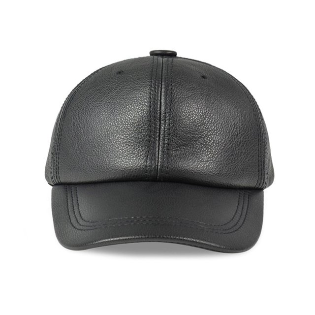 Genuine Real Leather Men's Caps Hats New Style Baseball Cap Hat One Size With 3 Colors