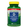thumbnail image 3 of (3 pack) Spring Valley Vitamin D3 Softgels, 25 mcg (1000 IU), 450 Count, Supplement for Bone and Immune Health, 3 of 9