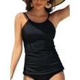 thumbnail image 1 of Charmo Haut de Tankini à Col Montant pour Femmes Seulement, Haut de Maillot de Bain Gainant, Haut de Bain Froncé Sans Bas, 1 of 6
