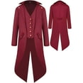 thumbnail image 3 of Chaqueta de frac medieval para niño, disfraz de Halloween, estilo gótico, steampunk, vintage, victoriano, uniforme., 3 of 5