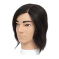 thumbnail image 2 of Muñeca de cosmetología con cabeza de maniquí 27 cm cabello humano Yuyangstore Piel Negra, 2 of 8