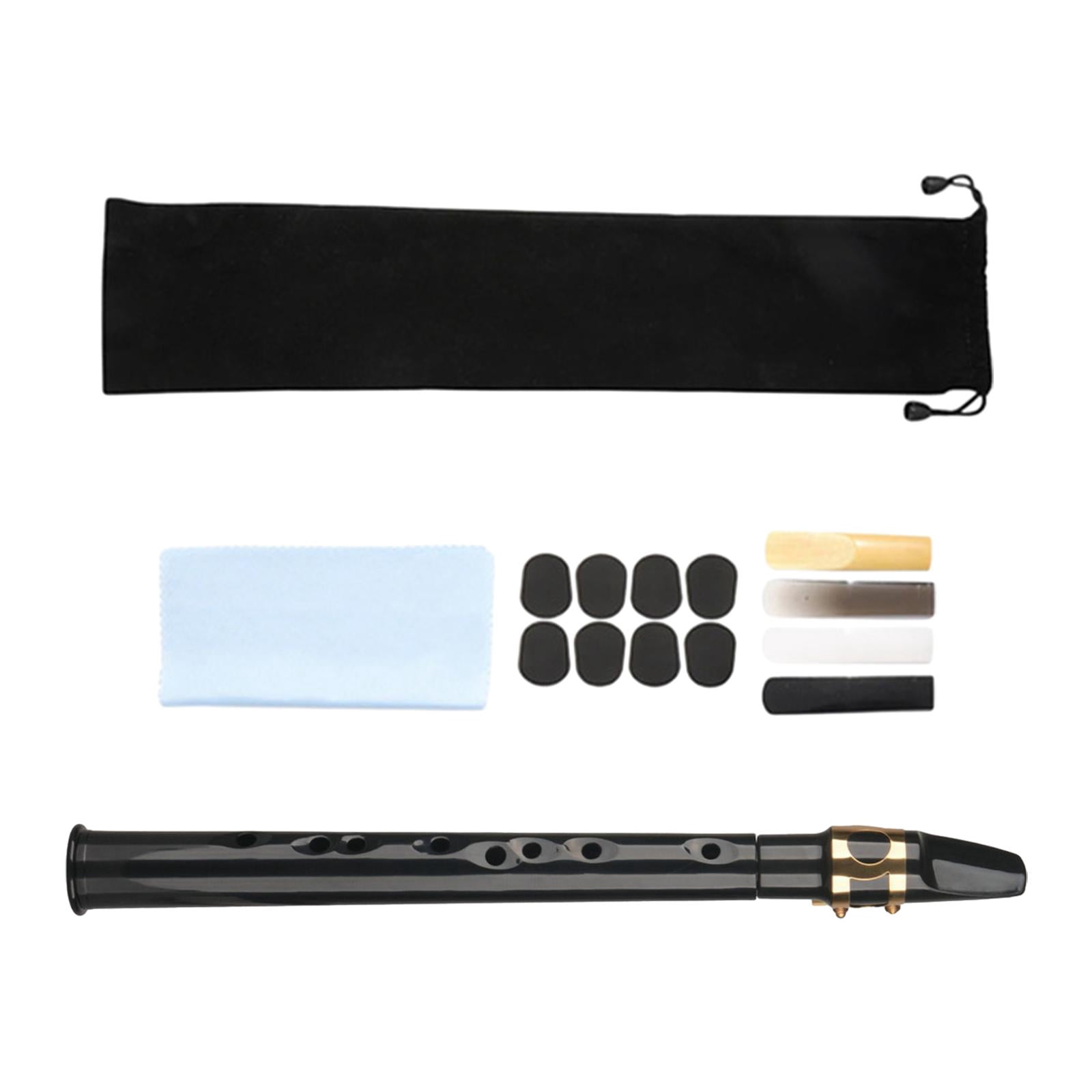 LeeQinersw Mini Pocket Saxophone Kits with Carring Bag Easy to Play Musical Instruments for Black