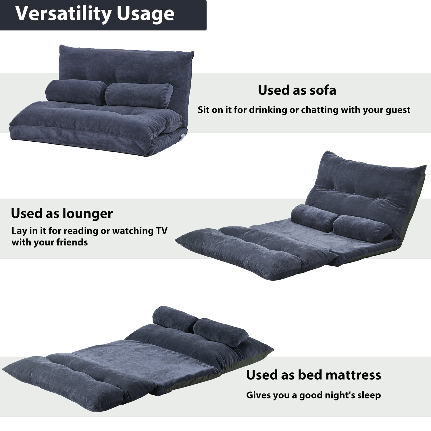 Sofa Modern Japanese Style Floor Lazy Chair & Sofa Cushions Adjustable –  TheTrendWillOut