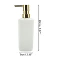 thumbnail image 4 of Unique Bargains 1 Pc Classic Vertical Lines Soap Pump Dispenser for Hotels 350ml Gold Tone White, 4 of 6