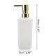 thumbnail image 4 of Dispenser de jabón clásico de líneas verticales 1 Pc para baño y hoteles 350ml tono dorado blanco, 4 of 6