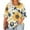 Navy, variant on Plus Size Tops for Women 4x-5x Summer Ruffle 3/4 Sleeve Tunics Sunflower Graphic T-Shirt Pleated V-Neck Tunic Loose Fit Casual Tunics Blouses Black 5XL