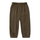thumbnail image 5 of Niños pantalones niñas Color sólido suelto de ajuste casual deportivo cónico con bolsillos laterales cintura Niños niñas vestido pantalones, 5 of 6