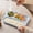 A, variant on Viflosae Plastic Divided Dinner Plate with Handles, 3 Compartment Reusable Serving Tray for Meal Prep