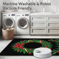 thumbnail image 5 of ODIKA 2'x3' Machine Washable Non-Slip Area Rug, Holiday Wreath Embroidery Crochet Yarn Kit Special Shape Cushion Cover High Traffic Rug with Pad, Red, 647903, 5 of 8