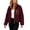 Wine 01, variant on Karymi Going Out Tops for Women Stand Collar Full Zip Fleece Jacket, Color Block Contrast Pocket Long Sleeve Warm Coat with Side Pockets for Fall Winter Tops for Women Trendy
