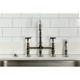 thumbnail image 3 of Kingston Brass KS1276BEXBS Essex Bridge Kitchen Faucet with Brass Side Sprayer, Polished Nickel, 3 of 6