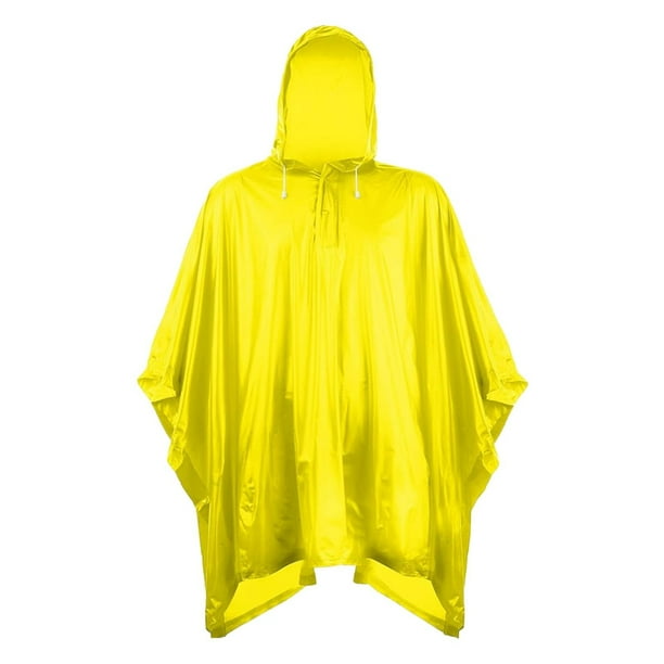1 paquete de ponchos impermeables para adultos Impermeables reutilizables Impermeable resistente para emergencias con capucha con cordón