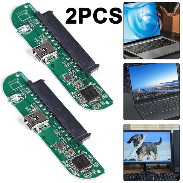 2 Uds Nuevo 5 USB 0 A SATA 7 + 15 Pines Convertidor Adaptador Disco Duro