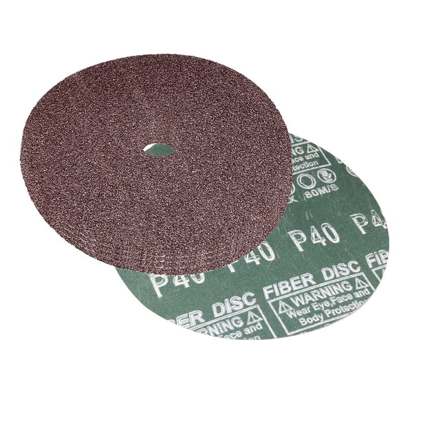 Discos de fibra de resina de óxido de aluminio de 6 pulgadas x 7/8 pulgadas, discos de lijado y pulido de 40 Grit, 5 piezas