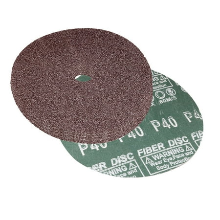 

6-Inch x 7/8-Inch Aluminum Oxide Resin Fiber Discs Center Hole 40 Grit Sanding Grinding Discs 5 Pcs