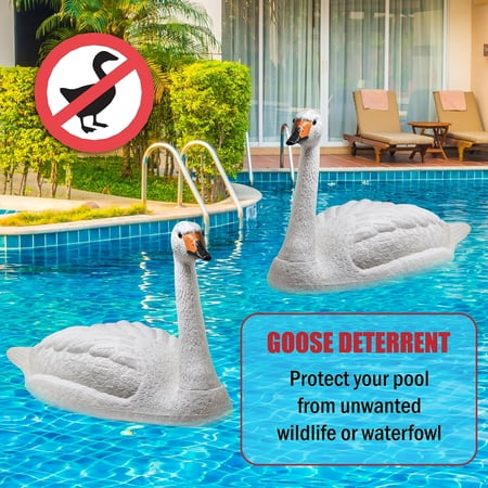 Galashield Swan Decoys for Geese | Large Floating Swan Decoy for Pool, Pond & Lake [2 Pack]‼️missing 1‼️