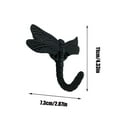 thumbnail image 3 of Heavy Duty Zinc Alloy Wall Hooks for Door Back Entrance Living Room Wardrobe, Dragonfly Shaped Coat Hanger with Softly Rounded Hooks for Delicate Items, Easy To Install with, 3 of 7