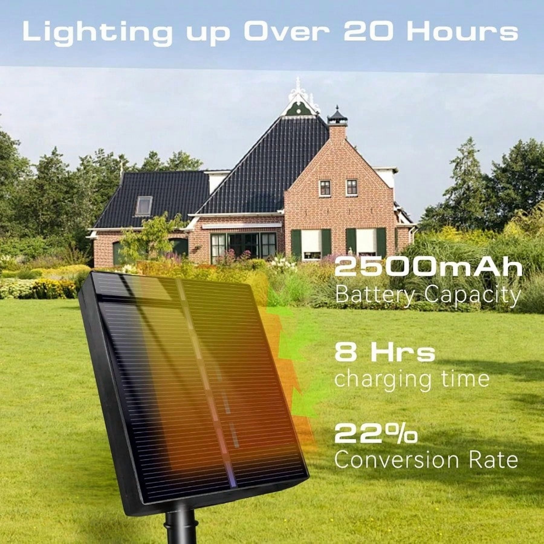 Solar Lights Outdoor Waterproof IP67with 15 LED Shatterproof Edison Bulbs,2500mAh Battery Solar/USB Powered,Indoor/Outside LED String Lights 34FT,Warm White 3000K LED Light Decor Patio Garden Camping