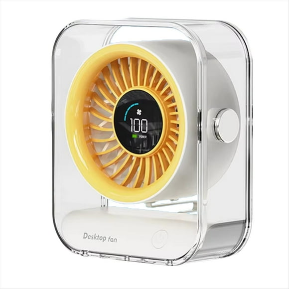 Mini Ventilador de Escritorio para Oficina, LED Digital, 3000 MAh, Recargable por USB, 100 Velocidades, Gran Viento, Silencioso, Circulación A