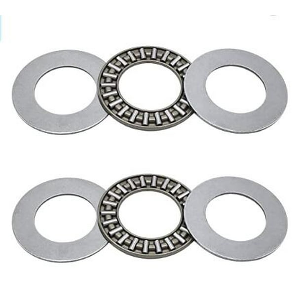 2 Sets Thrust Bearing Carbon Steel Axial Flat Bearing High Load Opening