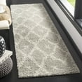 thumbnail image 4 of SAFAVIEH Arizona Quinn Geometric Shag Area Rug, Grey/Ivory, 3' x 5', 4 of 10