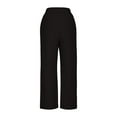 thumbnail image 2 of Odbmxy Pants for Women Long Straight-Leg Trousers Pants Woman Plain Loose Workout with Pockets Casual Black Pants,S, 2 of 4