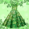 thumbnail image 1 of WILLBEST Vestidos Largos Casuales Para Mujer. Elegante Vestido Estampado Floral Del Día De San Patricio Para Fiestas Y Celebraciones. 21, 1 of 3